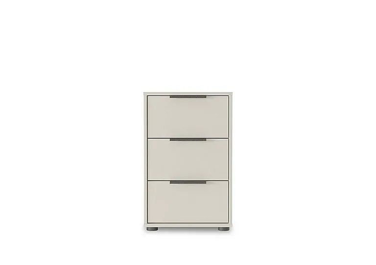 Instinct 40cm 3 Drawer Matt Finish Bedside Cabinet - Bedroom Furniture - In Time for Christmas