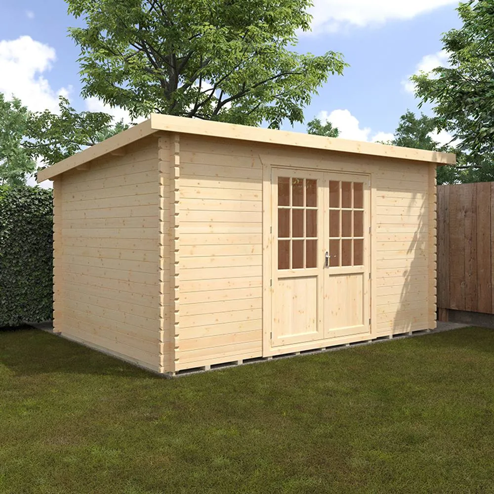 Buttercup Farm 14x10w The Kingsley Plus 44mm Cabin - L415 x W295 x H232.8 cm in Natural 2