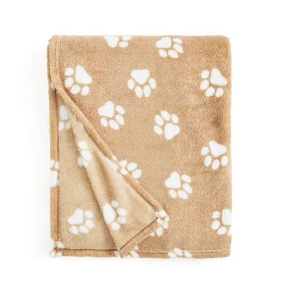 Paw Print Throw Blanket 130cm x 170cm 3