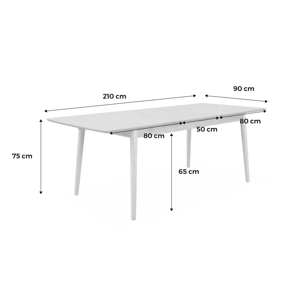 sweeek 6 to 8-seater extendable rectangular dining table in Brown 5