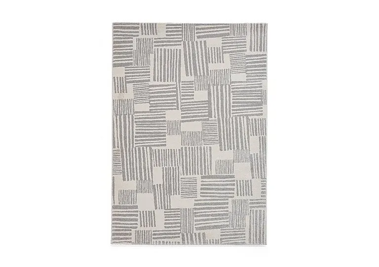 Blocks Rug - 120cm-x-170cm - Grey