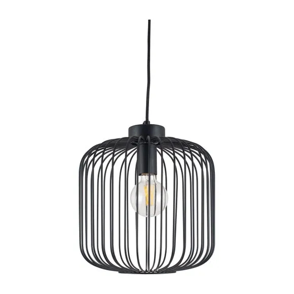 Dania Matt Black Metal Wire Pendant Light 3