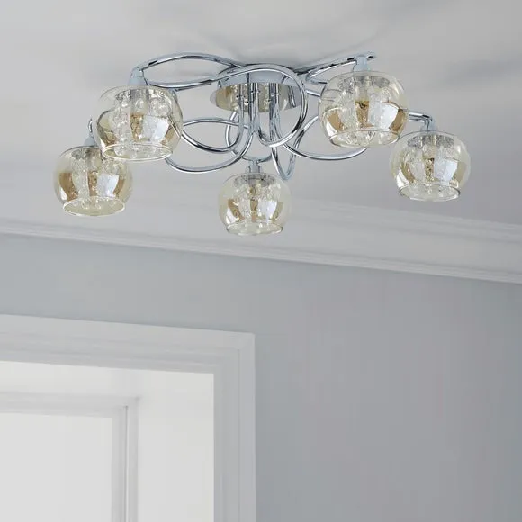Seychelles 5 Light Flush Ceiling Light 2