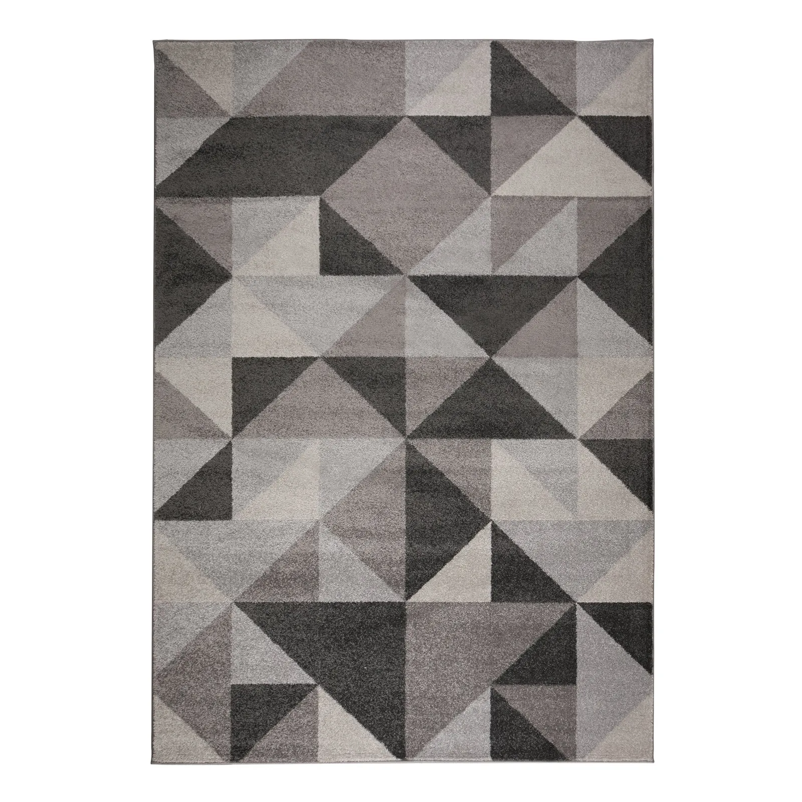 Geo Squares Rug Charcoal