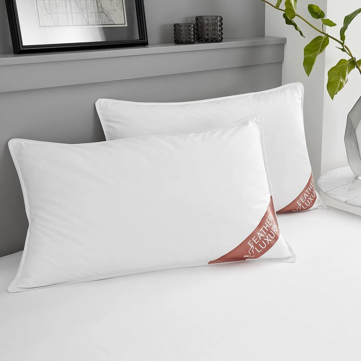 GAVENO CAVAILIA Duck Feather Pillow in White