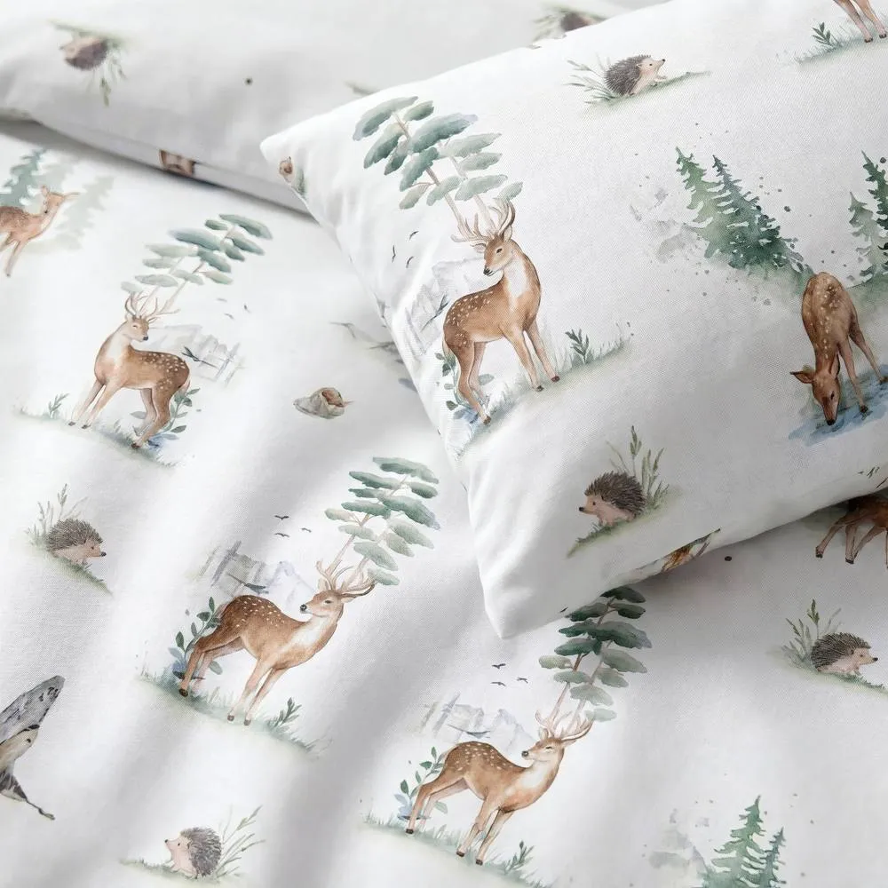 Rapport Home Woodland Winter Christmas Complete Duvet Set Fitted Sheet & Pillowcase 2