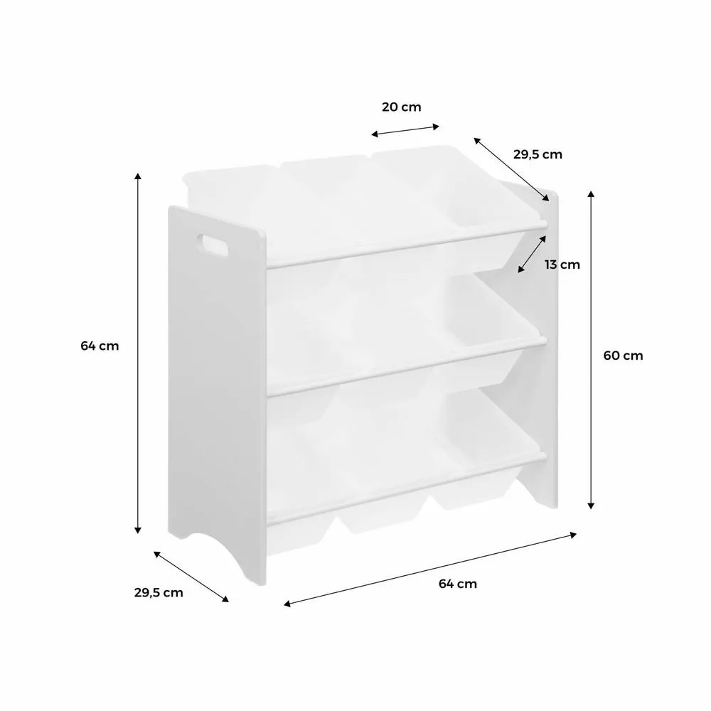 sweeek Children's toy storage unit with 9 baskets in Beige 6