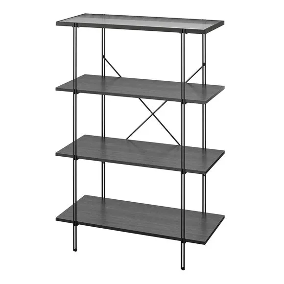 Return - Wainwright 4 Shelf Bookcase, Black Oak 3