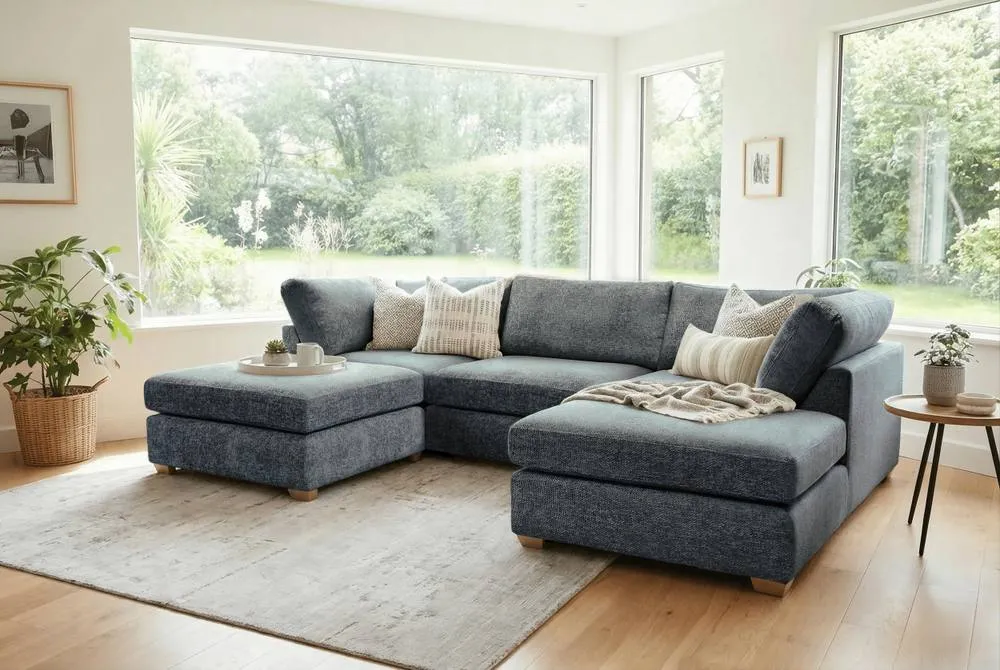 The Great Sofa Company Hyde U Shape Corner Sofa in Navy 5