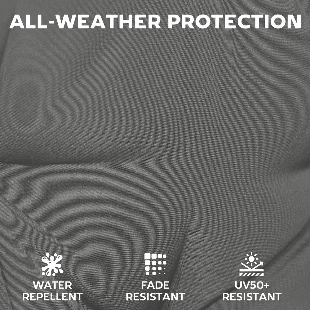 OUTSUNNY Seat Cushions with Machine Washable Cover in Dark Grey 6