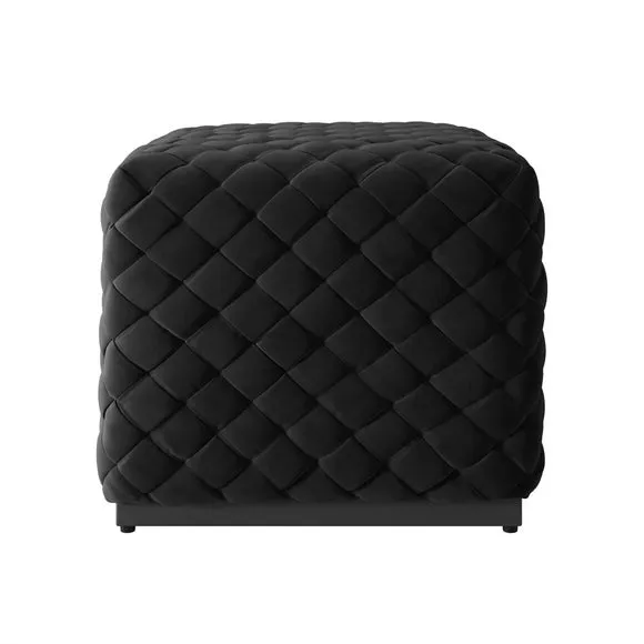 Colline Small Velvet Pouffe 2