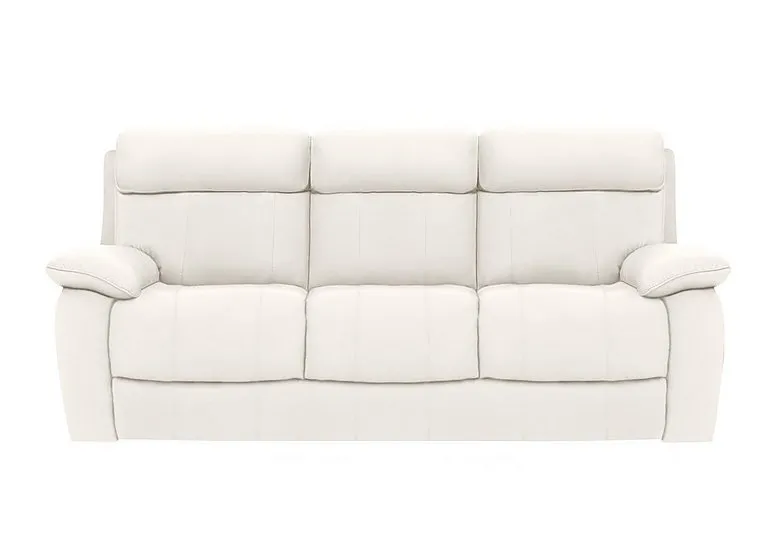 Moreno 3 Seater Leather Sofa - BV Star White