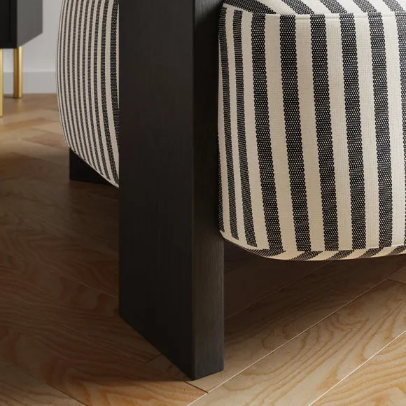 Fallon Woven Stripe Bolster Accent Chair 5