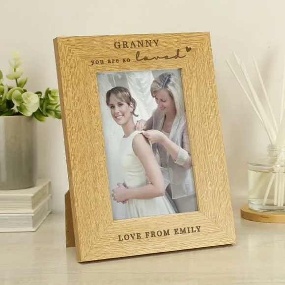 Personalised You Are So Loved Oak Finish Photo Frame 2