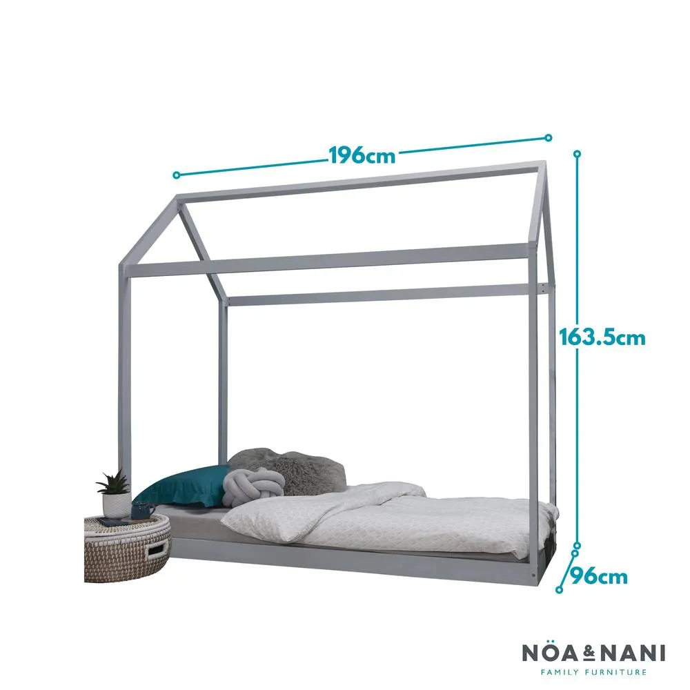 Nöa and Nani Kara Single 4 Poster Bed Frame in Silk Grey 5