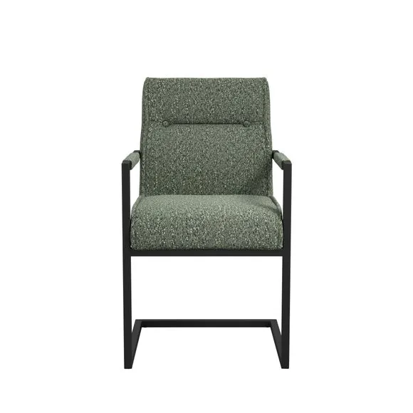Set of 2 Cleaver Tweed Dining Chairs with Arms 2