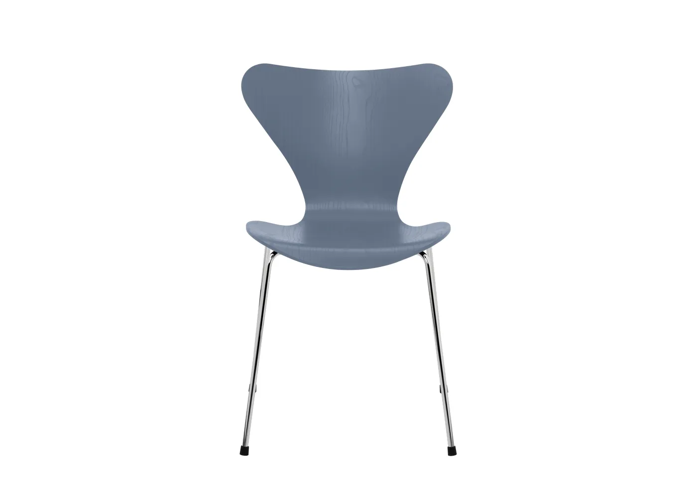 Fritz Hansen Series 7 Chair Coloured Ash Dusk Blue Chrome Legs