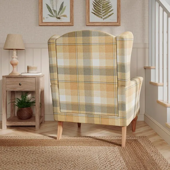Charnwood Check Occasional Armchair 2
