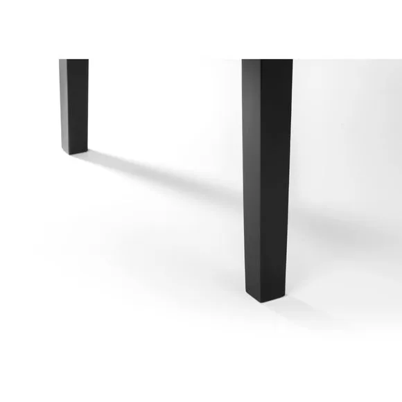 Hudson 4 Seater Rectangular Dining Table, Black 5