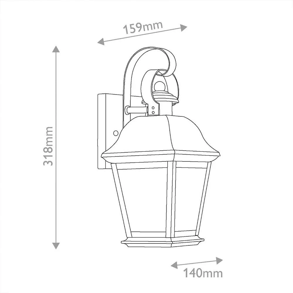 Netlighting Mount Vernon Small Wall Lantern Old Bronze IP44 in Brown 2