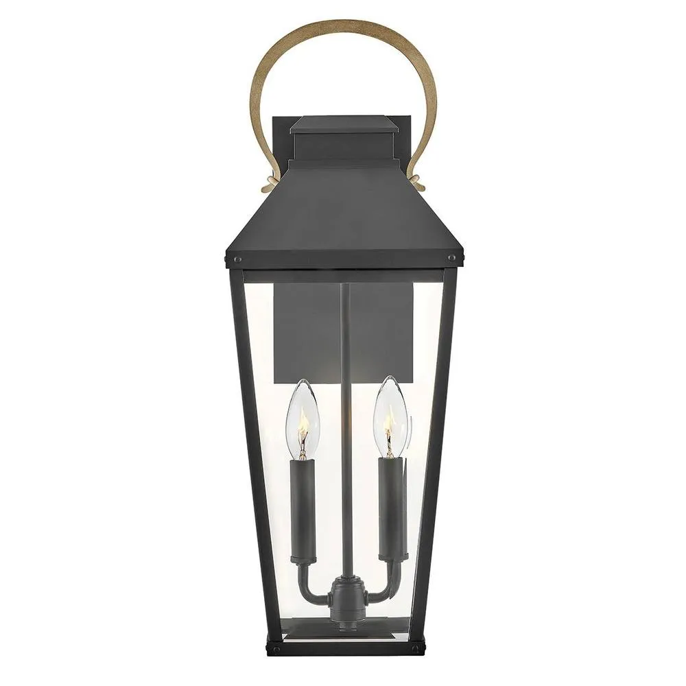 Netlighting Hinkley Dawson Outdoor Wall Lantern Black Burnished Bronze IP44 2x E14 5