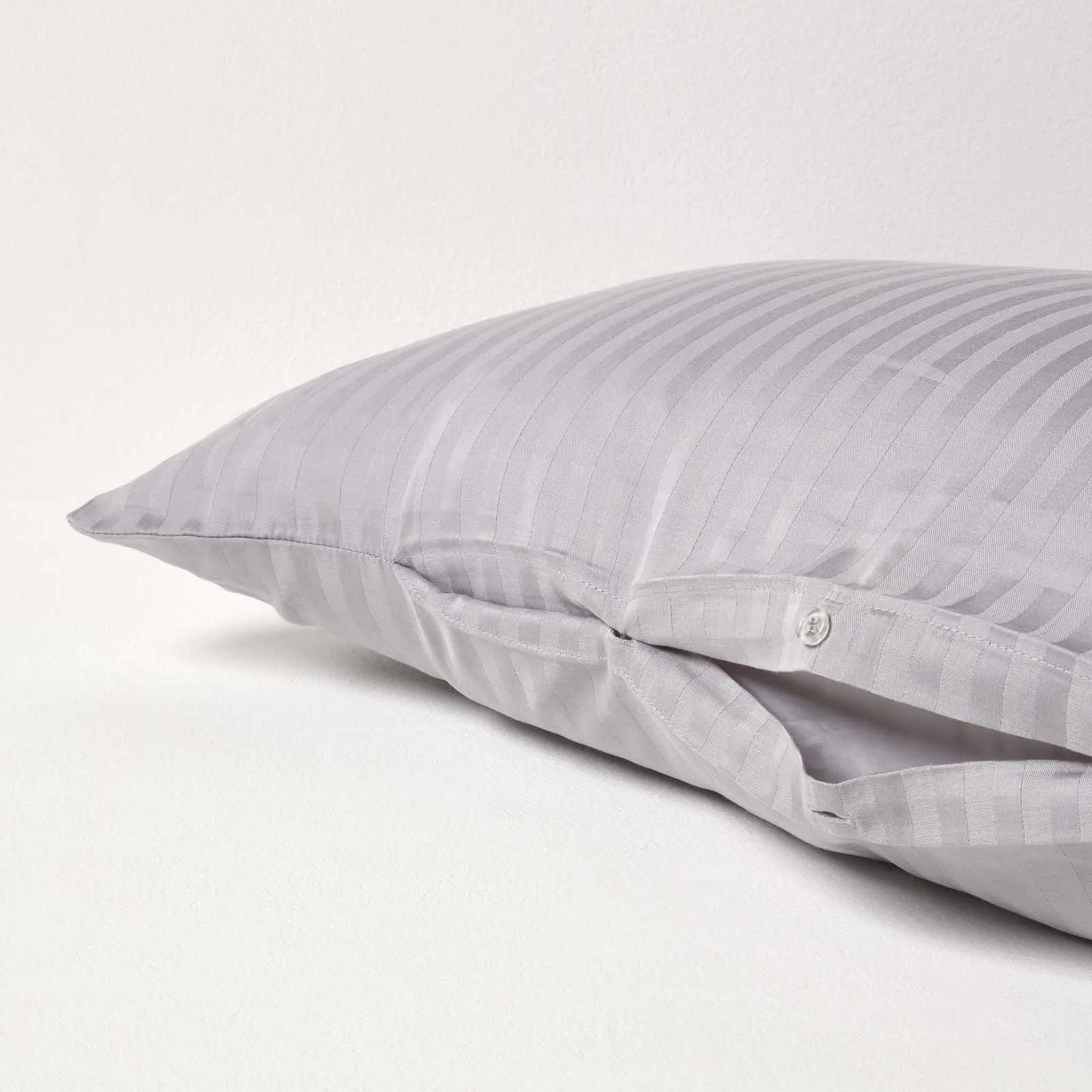 Homescapes Egyptian Cotton Super Soft V Shaped Pillowcase 330 TC in Grey 3