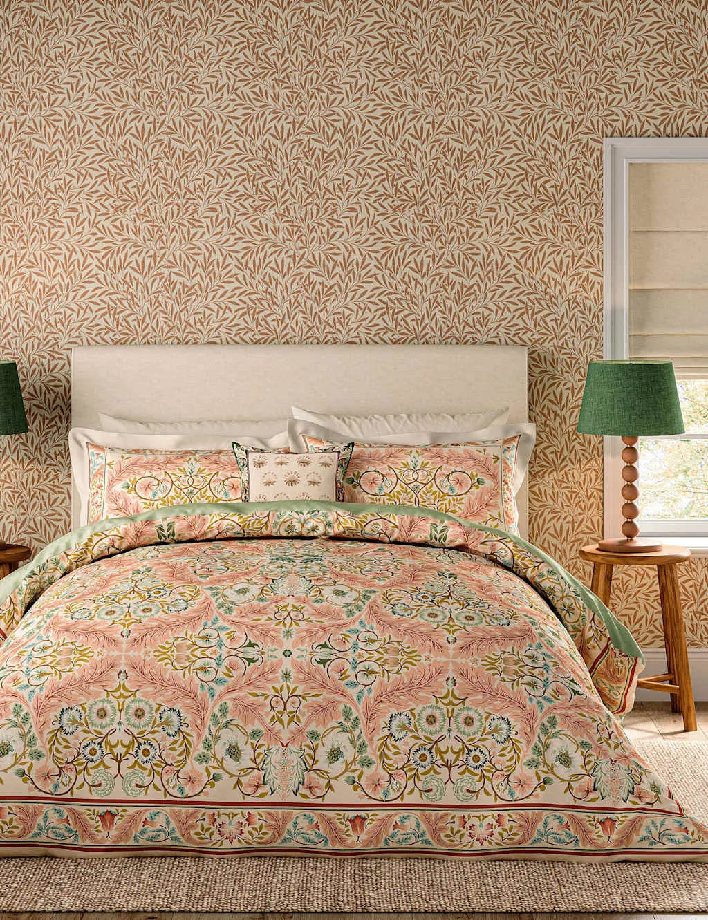 Morris & Co Pure Cotton Earthly Paradise Bedding Set Multi