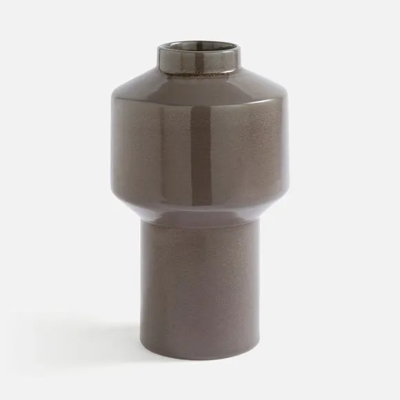Soft Grey Industrial Ceramic Vase 3