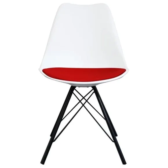 Fusion Living Soho White Plastic Dining Chair 3
