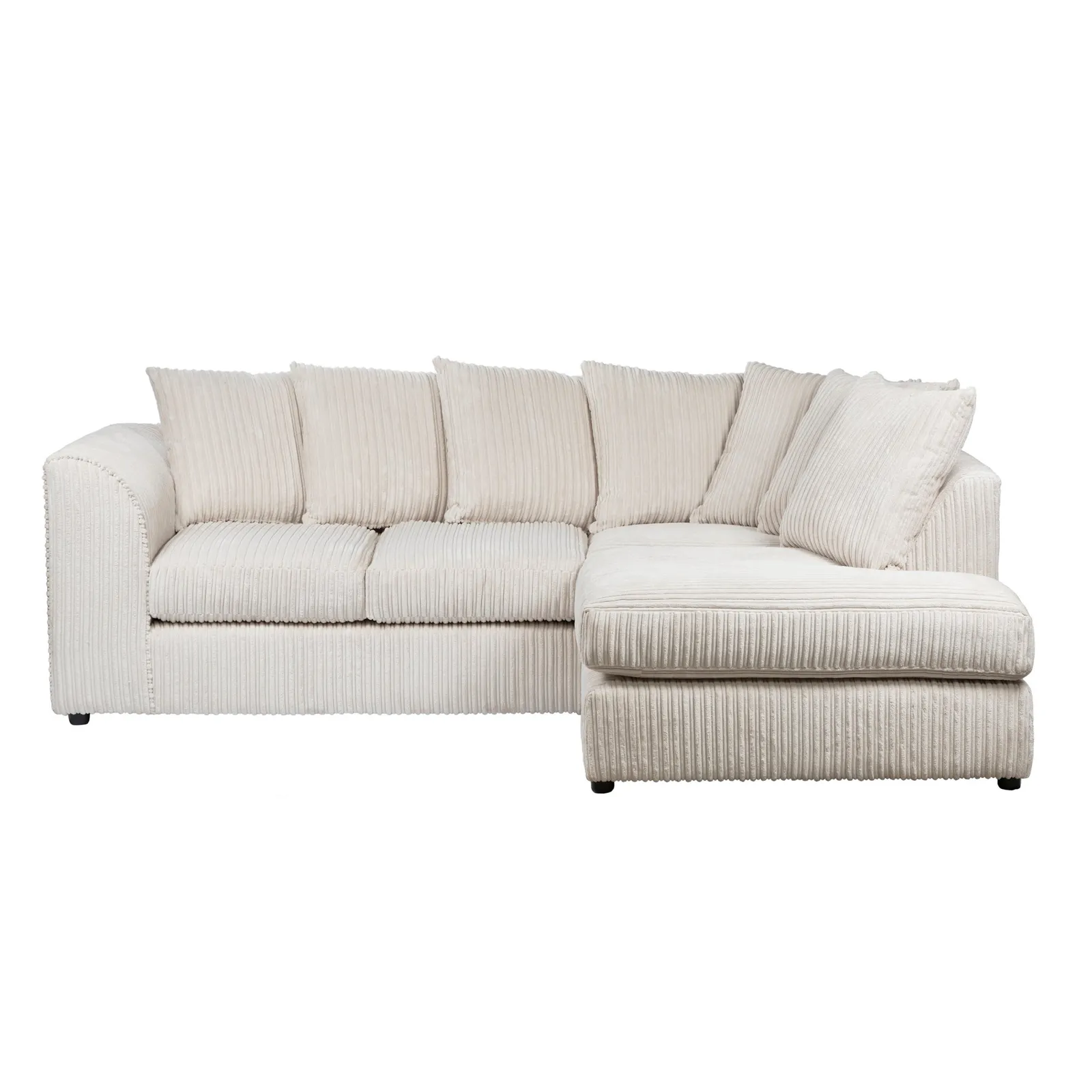 Blake Jumbo Cord Right Hand Corner Sofa Cream
