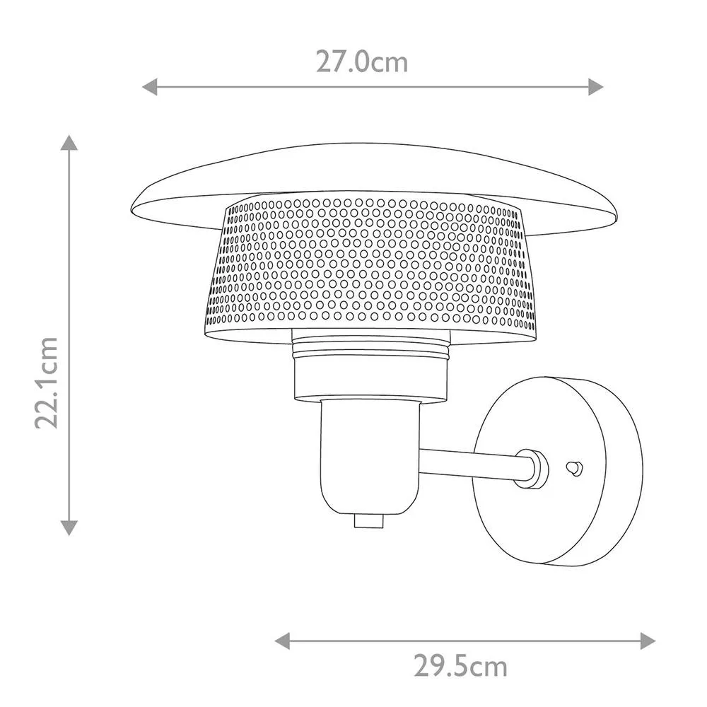 Netlighting Saturne Outdoor Wall Lantern Grey IP44 5