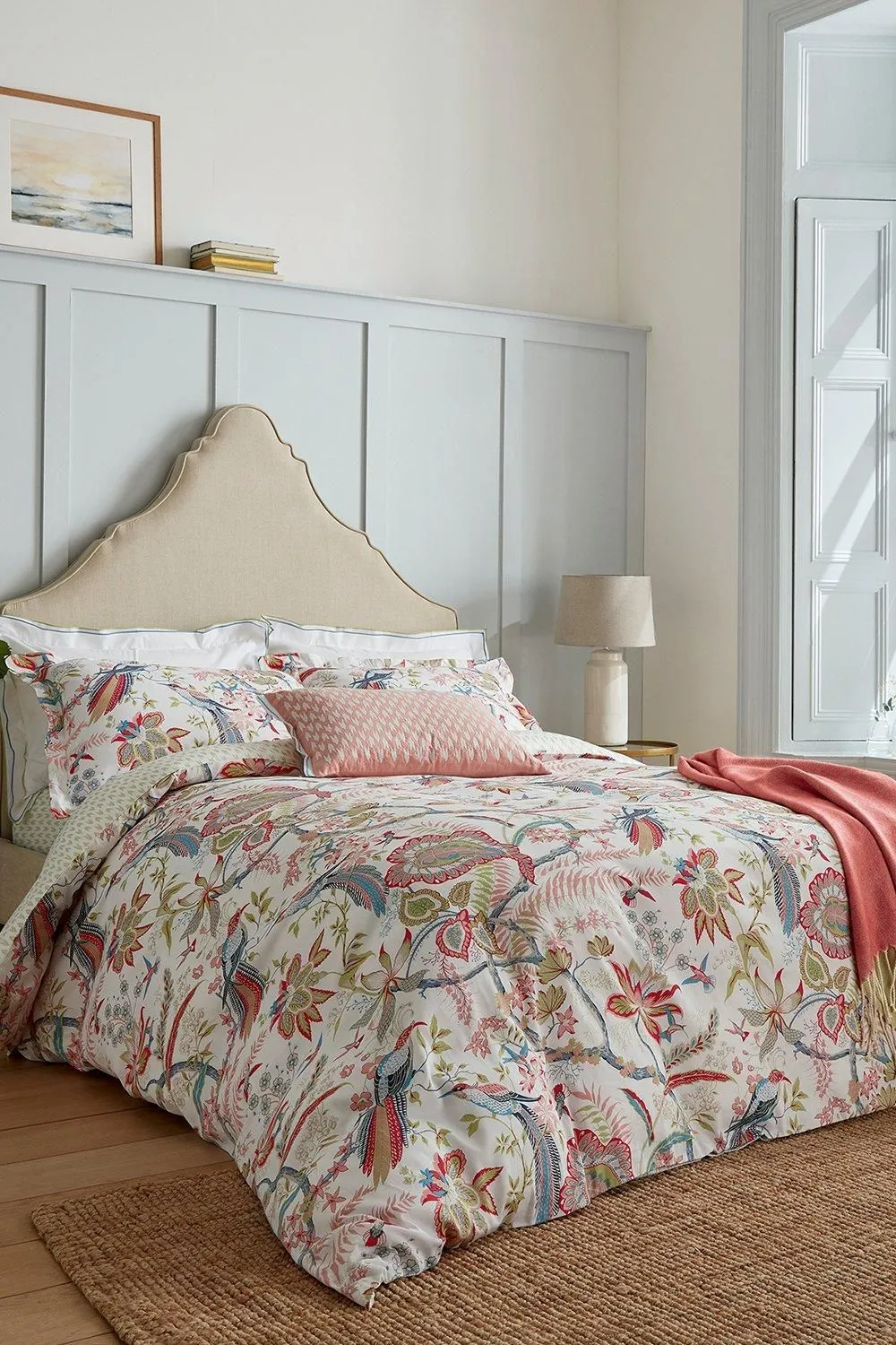 Sanderson 'Suva' Cushion 40X60cm in Pale Orange 4