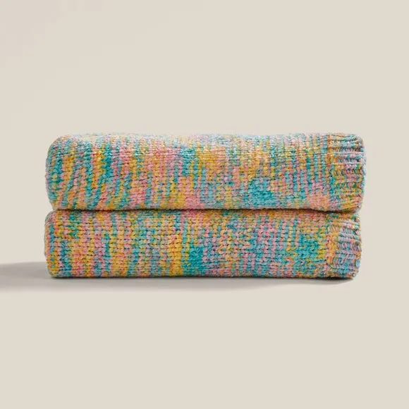 Pastel Ombre Chenille Throw Blanket 120cm x 150cm 3