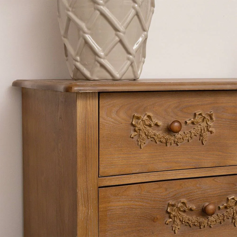 Melody Maison Wooden 7 Drawer Chest Of Drawers - Pays Du Bois Range in Dark Brown 6