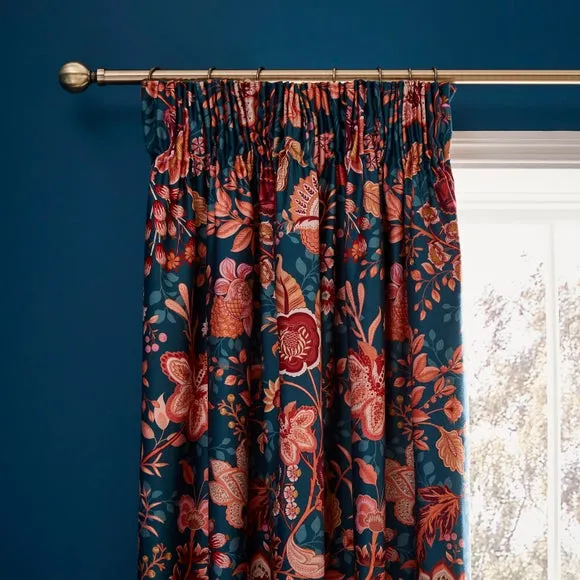 Dorma Tree of Life 100% Cotton Sateen Blackout Pencil Pleat Curtains 1