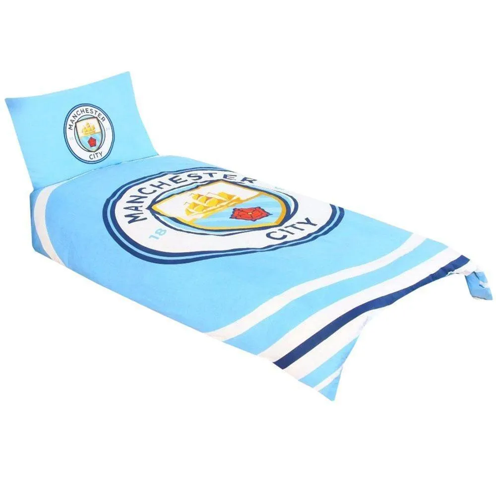 Manchester City FC Pulse Single Duvet Set in Blue