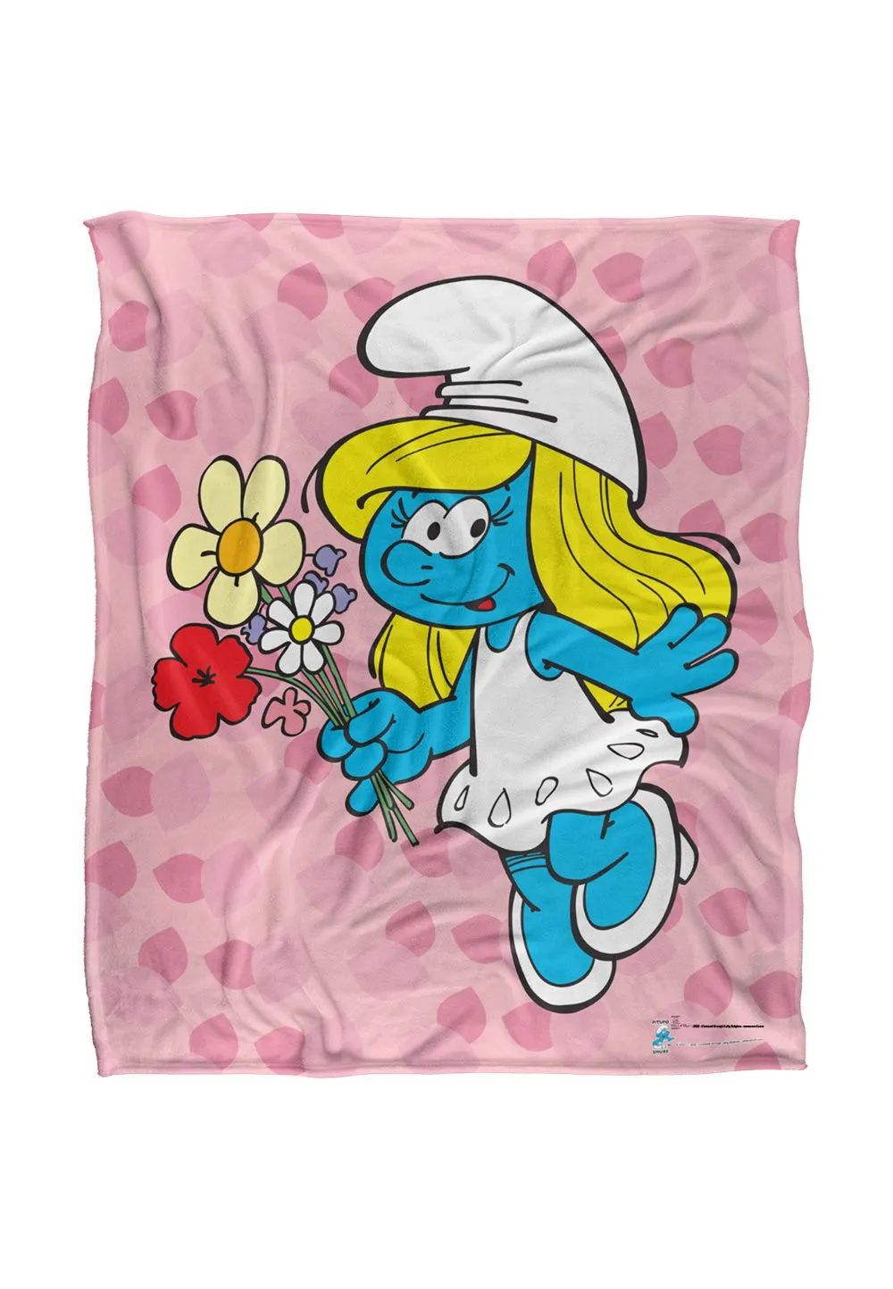 The Smurfs Smurfette Silky Touch Super Soft Throw Blanket 152 X 127 cm in White