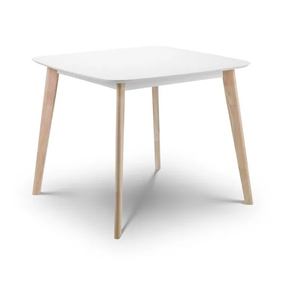 Casa 4 Seater Square Dining Table, White 2