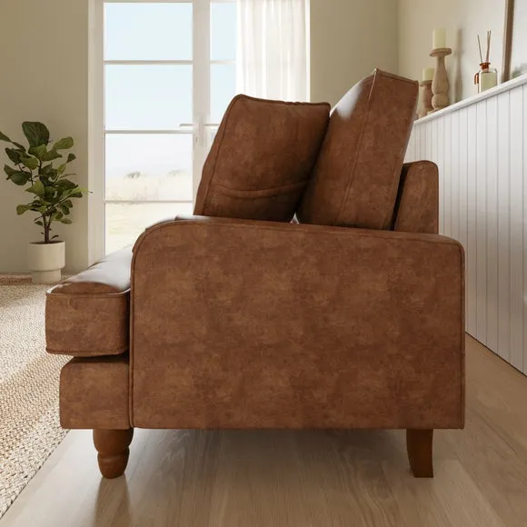 Beatrice Relaxed Faux Leather 2 Seater Sofa 3