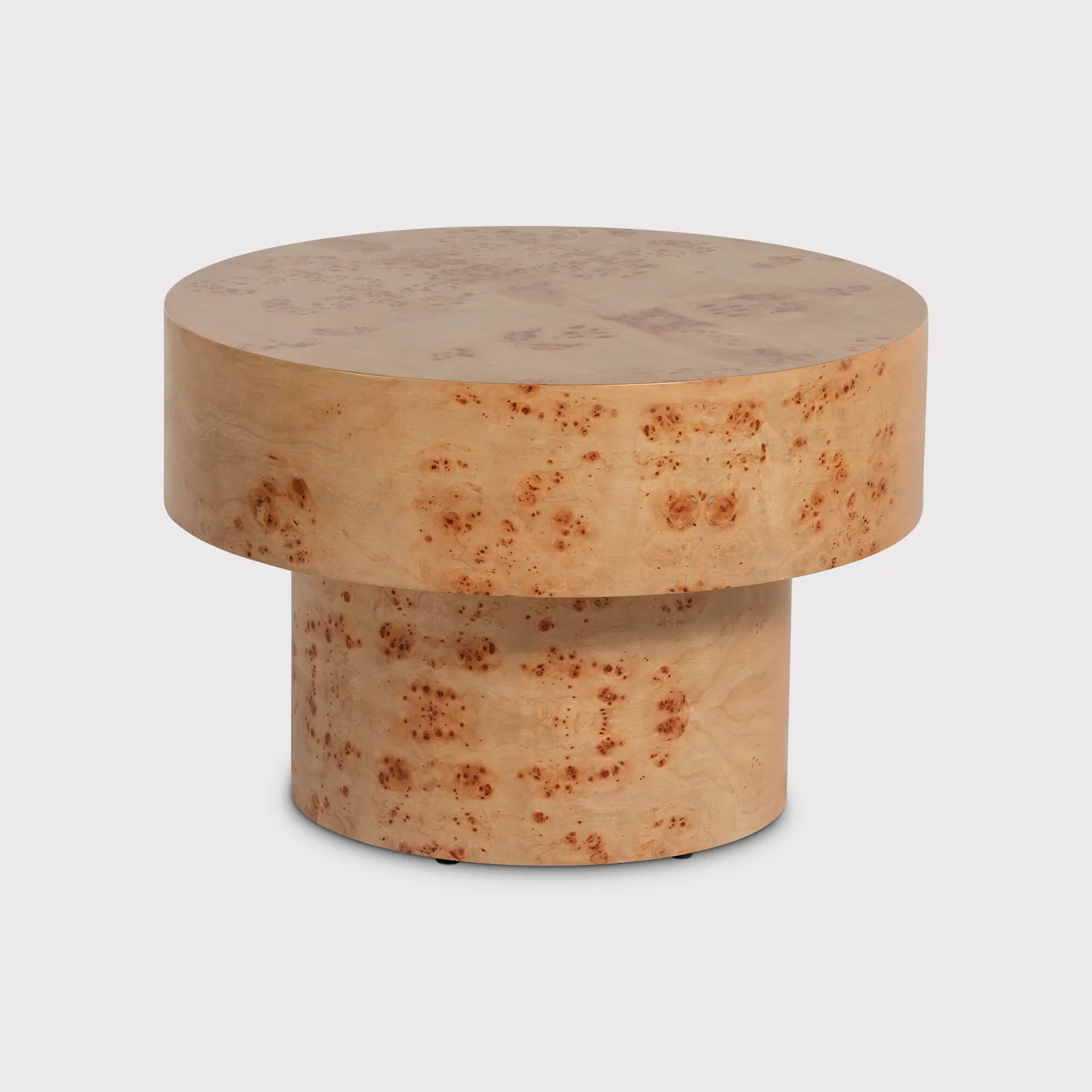 Castile Lamp Table, Round, Neutral Wood | Barker & Stonehouse