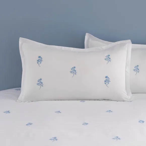 Izara Embrdoiered Microfibre Oxford Pillowcase