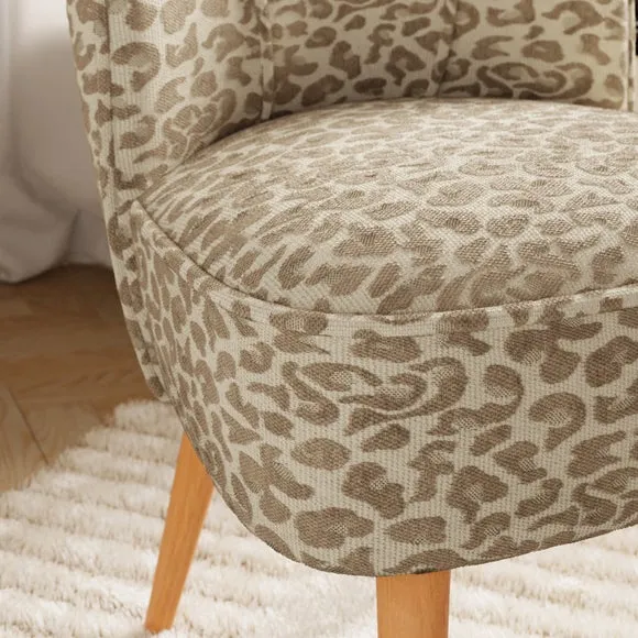 Elsie Leopard Jacquard Cocktail Chair 4