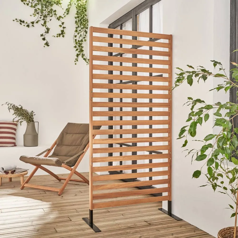 sweeek 80cm outdoor wooden screen in Brown