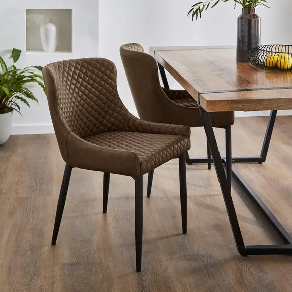 Set of 2 Montreal Dining Chairs, Faux Leather 2