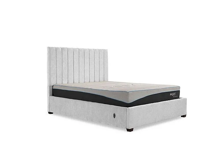 Miranda 133cm Headboard Electric Ottoman Bed Frame - Double - Ciaga Silver