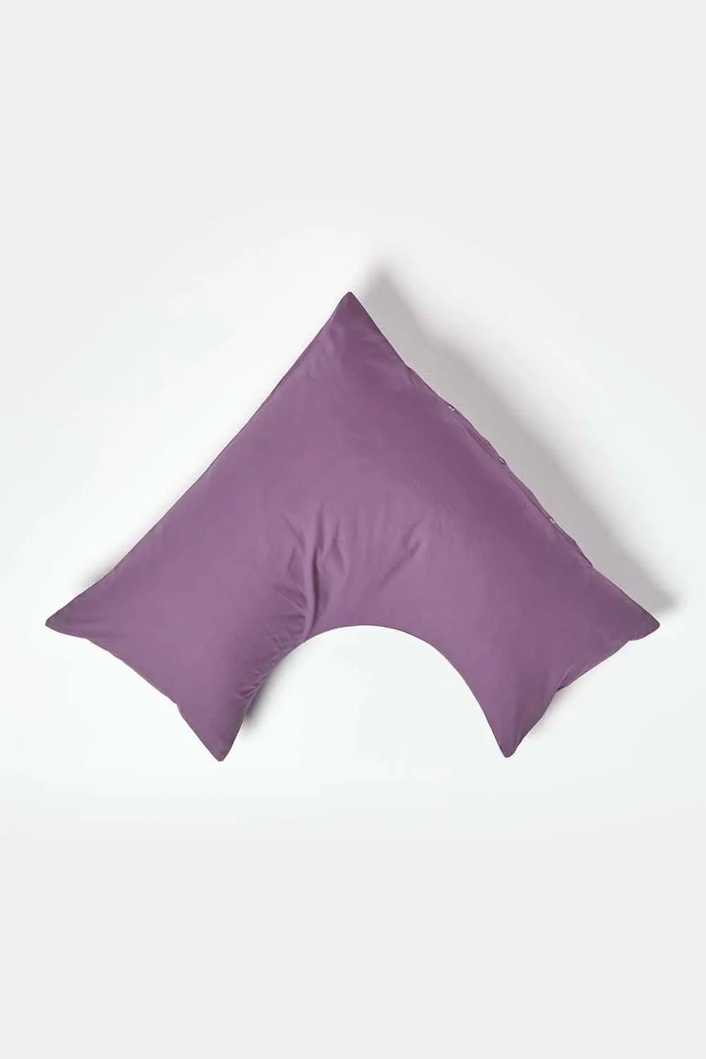 Homescapes Egyptian Cotton V Shaped Pillowcase 200 TC in Grape 1