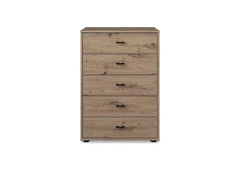Dallas 60cm 5 Drawer Chest - Bianco Oak