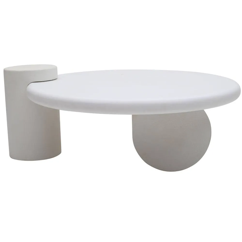 IH Design Udaipur Modern Abstract Coffee Table in White 2
