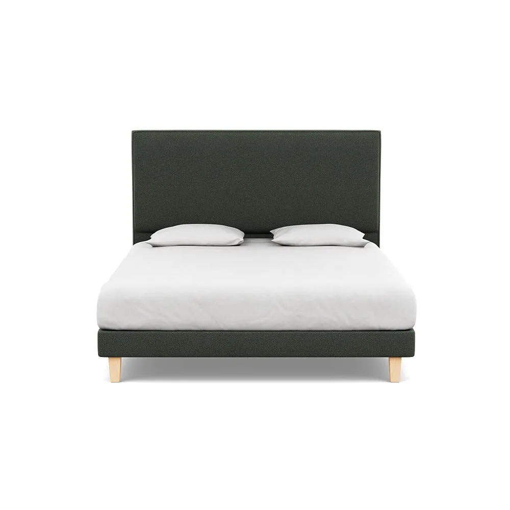 Heal's Shallow Divan Super King Boucle Fern Light Solid Wood 1