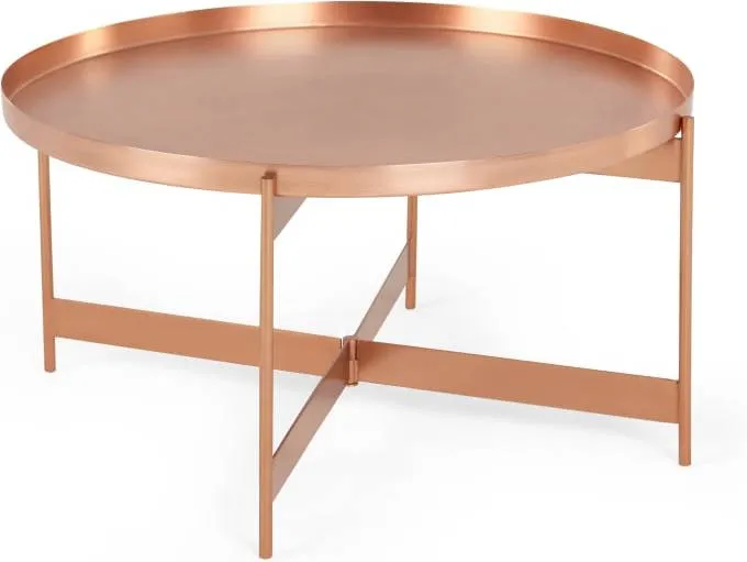 Magda Coffee Table, Brushed Copper